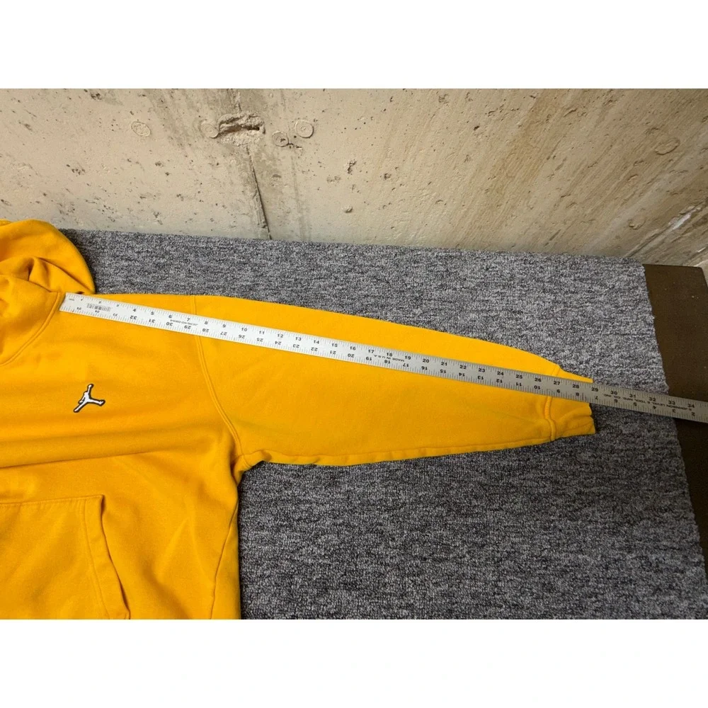 Jordan Jumpman Pullover Hoodie Yellow Mens Large Embroidered Logo Fleece